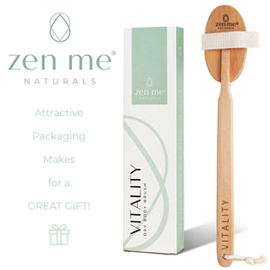 Premium Dry Body Brush with Natural Bristles to Rejuvenate Your Skin